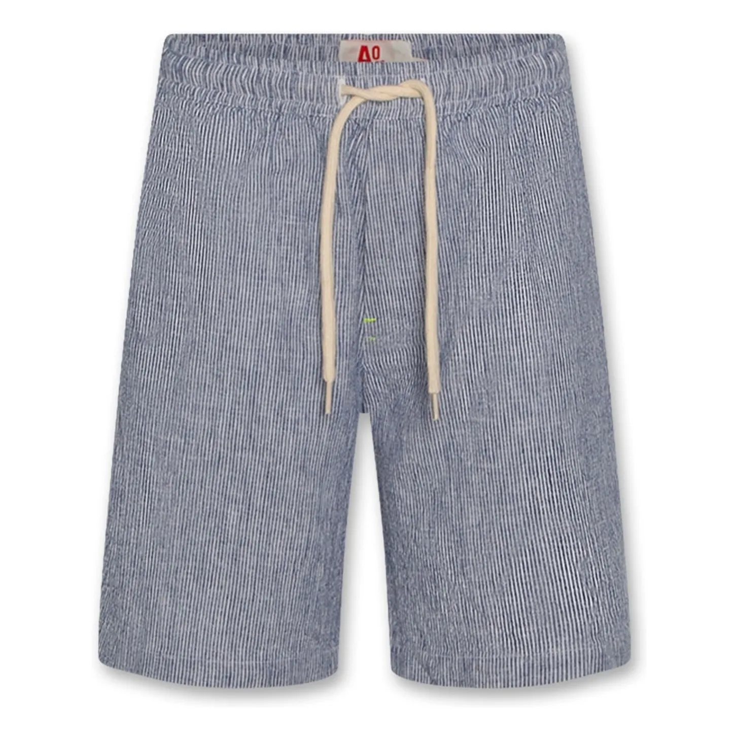 Ao76 Blue Lego Striped Linen Shorts