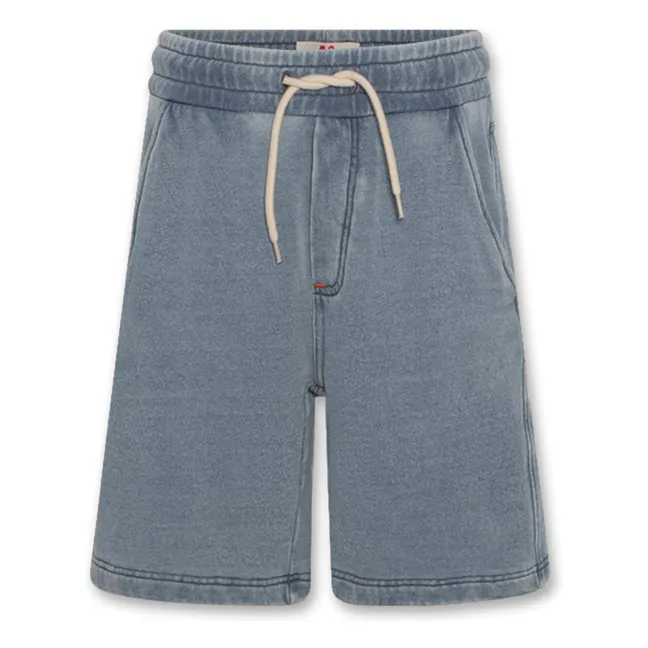 Alex - Pantaloncini in denim di cotone riciclato | Azzurro