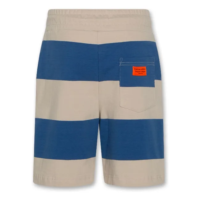 Short Eliot Rayé Coton Recyclé | Bleu