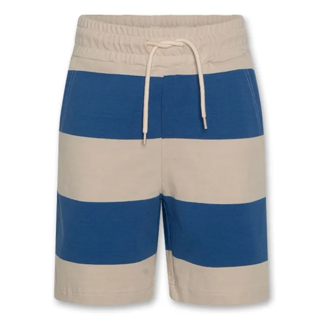 Short Eliot Rayé Coton Recyclé | Bleu