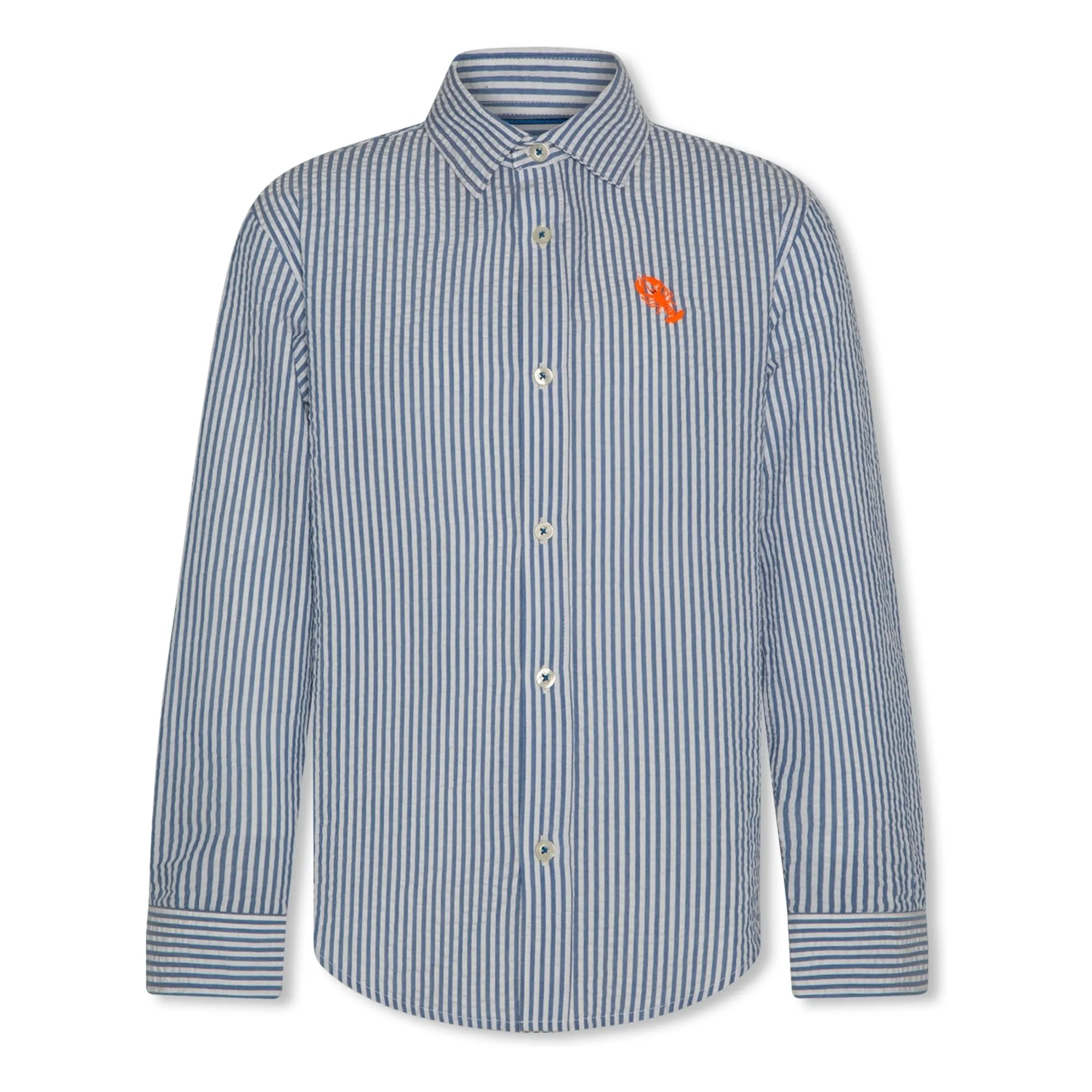Ao76 Blue Alan Lobster Striped Shirt