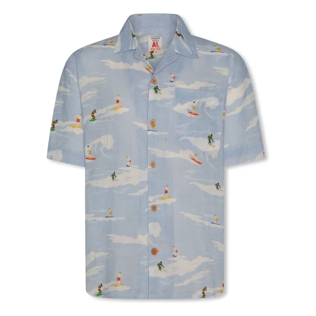 Chemise Hawaiian Rolls | Bleu Clair