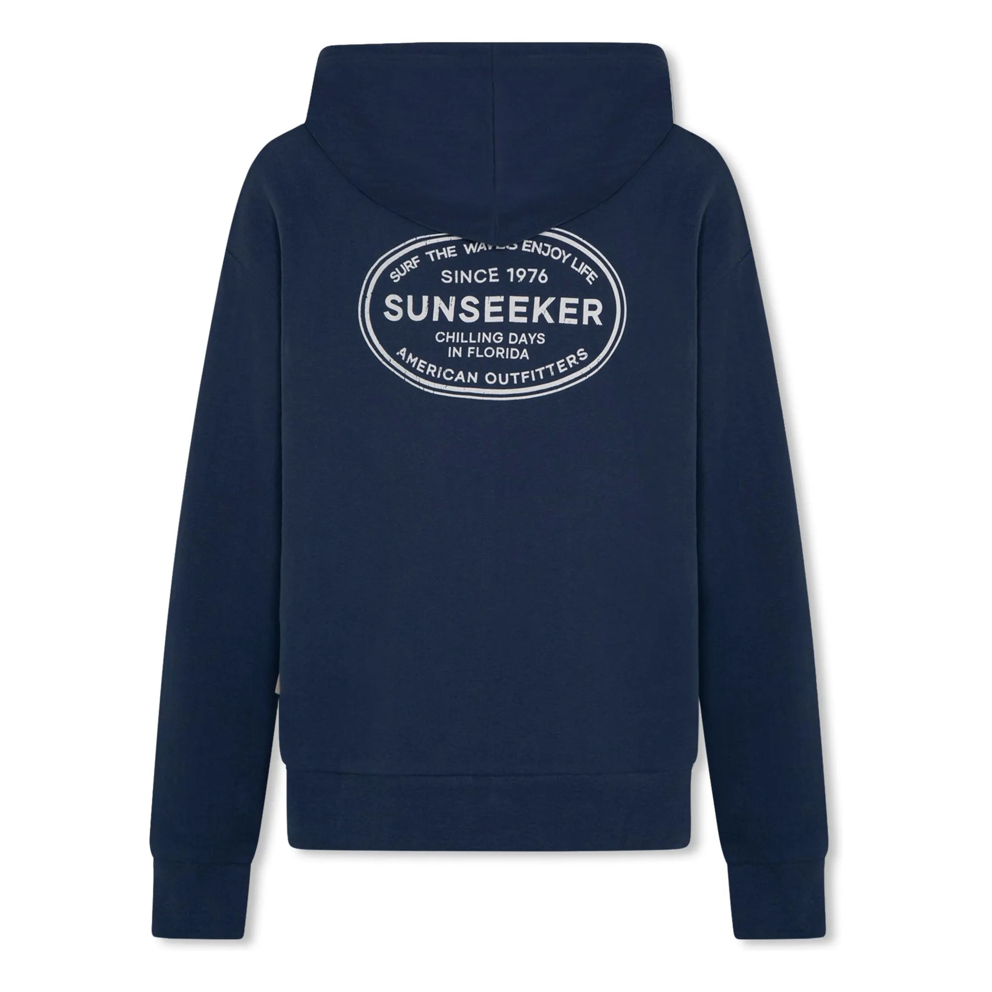 Ao76 Navy Blue Eldo Chill Recycled Cotton Zip-Up Sweatshirt