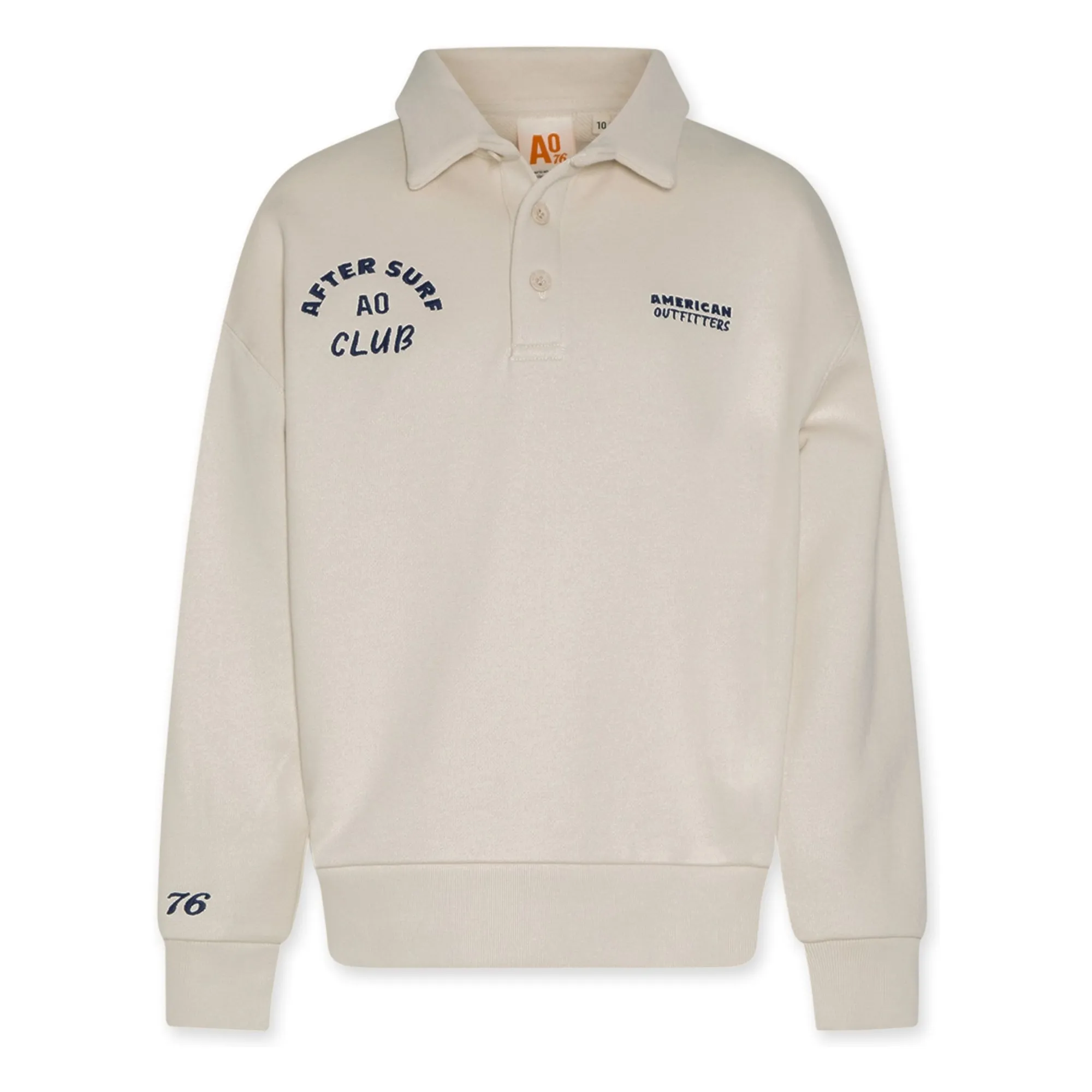Ao76 Ecru Jack Club Recycled Cotton Polo Sweatshirt