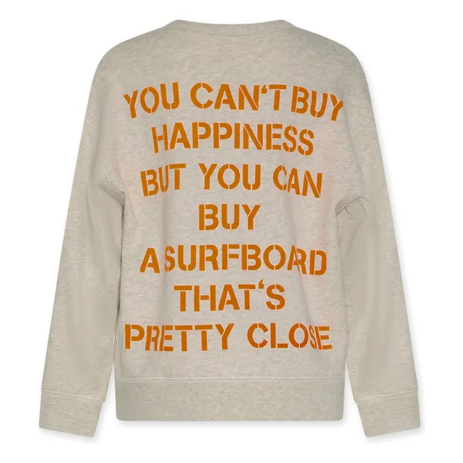 Sudadera de algodón reciclado Oscar Happiness | Crudo