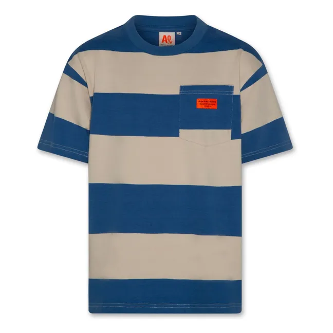 T-shirt Kanye Rayé Coton Recyclé | Bleu