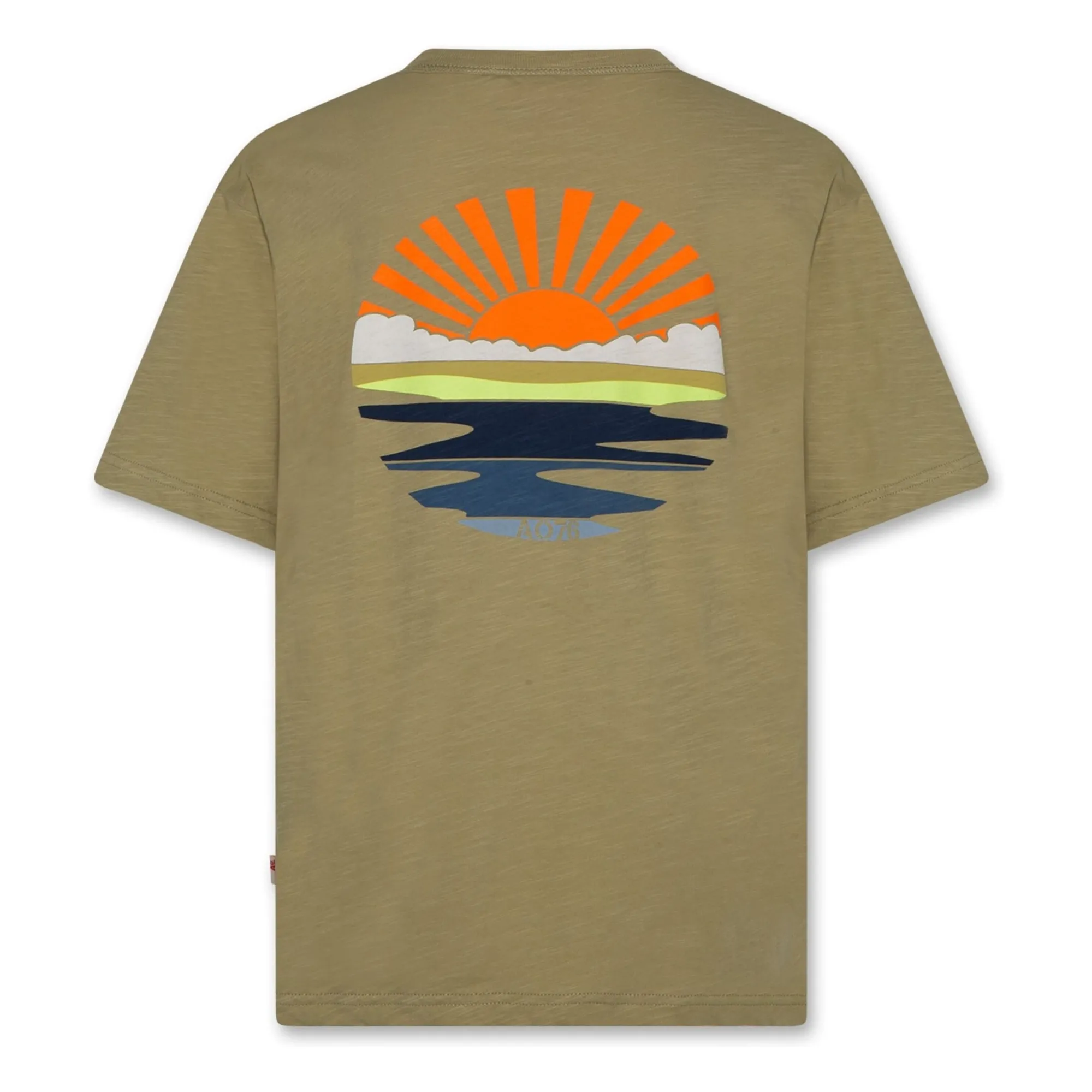 Ao76 Khaki Silas Sunset T-Shirt Recycled Cotton