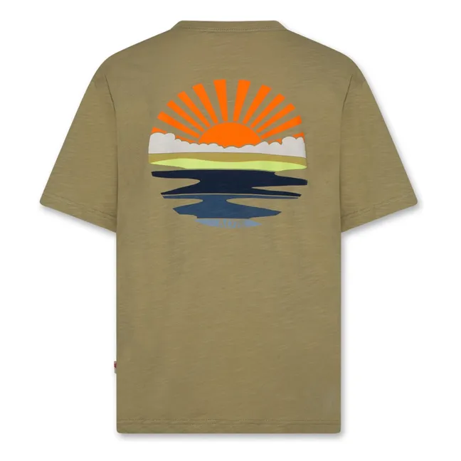 T-shirt Silas Sunset Coton Recyclé | Khaki