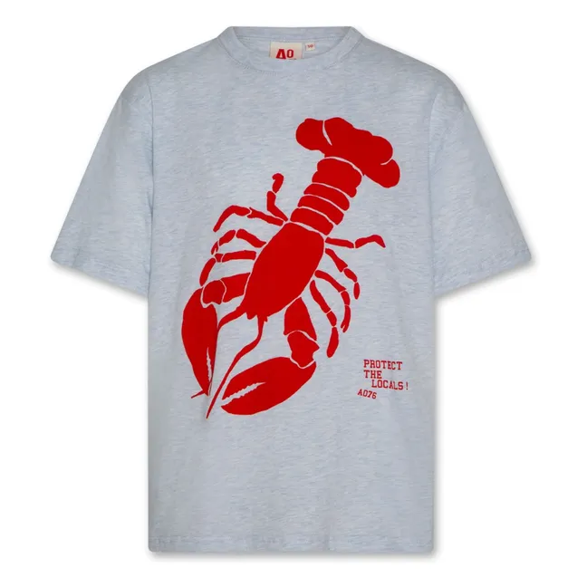 Camiseta Silas Lobster Algodón reciclado | Azul Claro