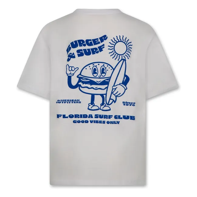 T-shirt Silas Burger Cotone riciclato | Bianco