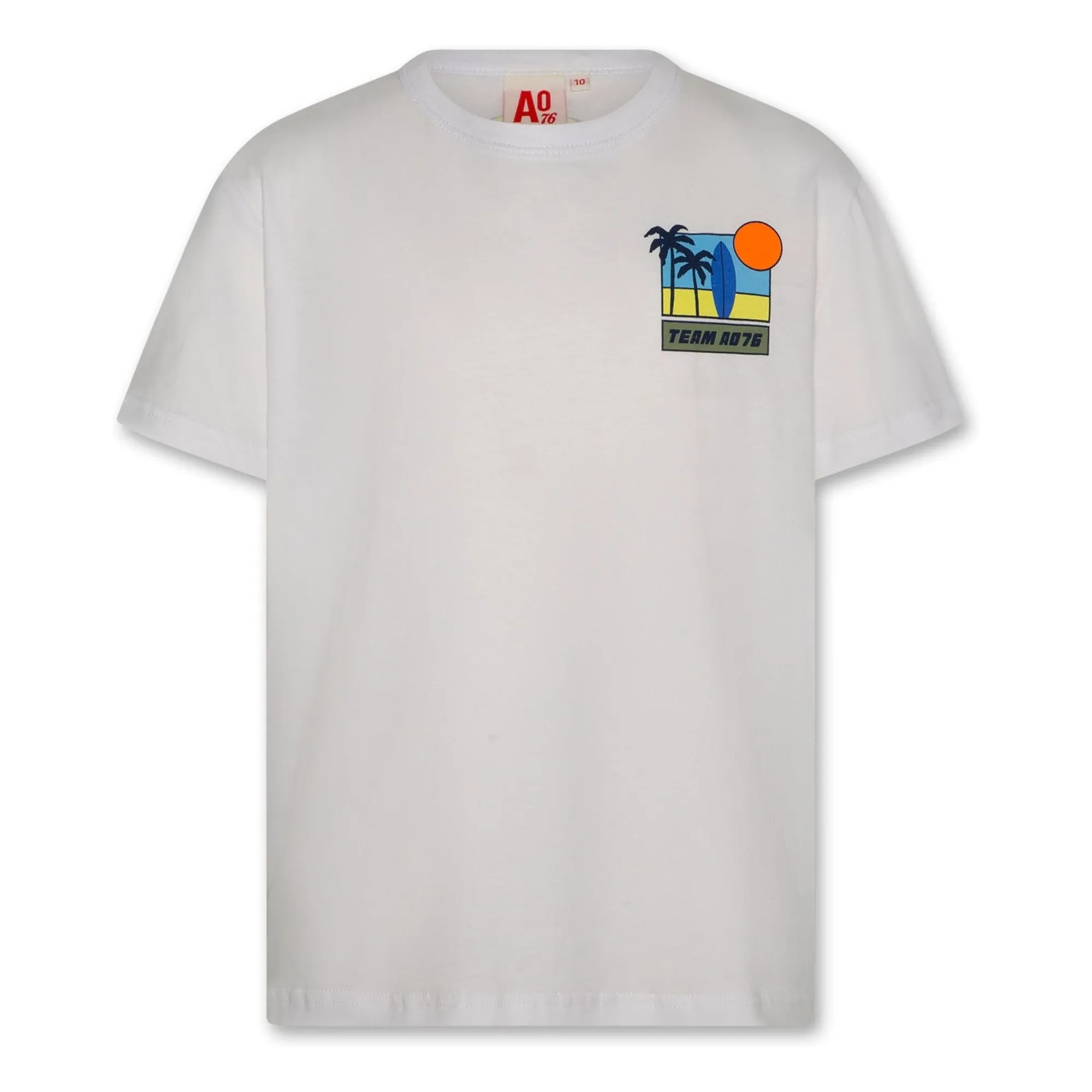 Ao76 White Mat Palms T-Shirt Recycled Cotton