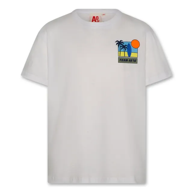 T-shirt Mat Palms Coton Recyclé | Blanc