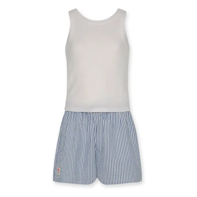 Pijama de rayas La Pajama | Azul