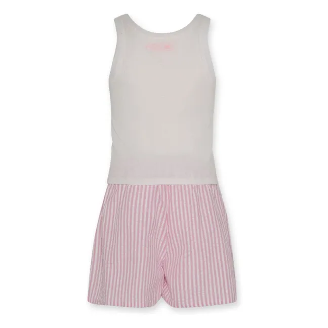 Pijama de rayas La Pajama | Rosa