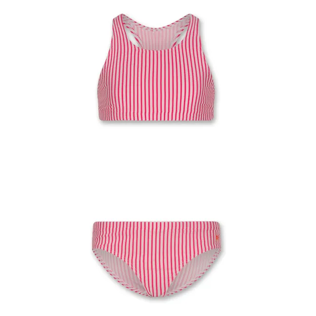 Maillot de Bain Dara Rayé | Rose