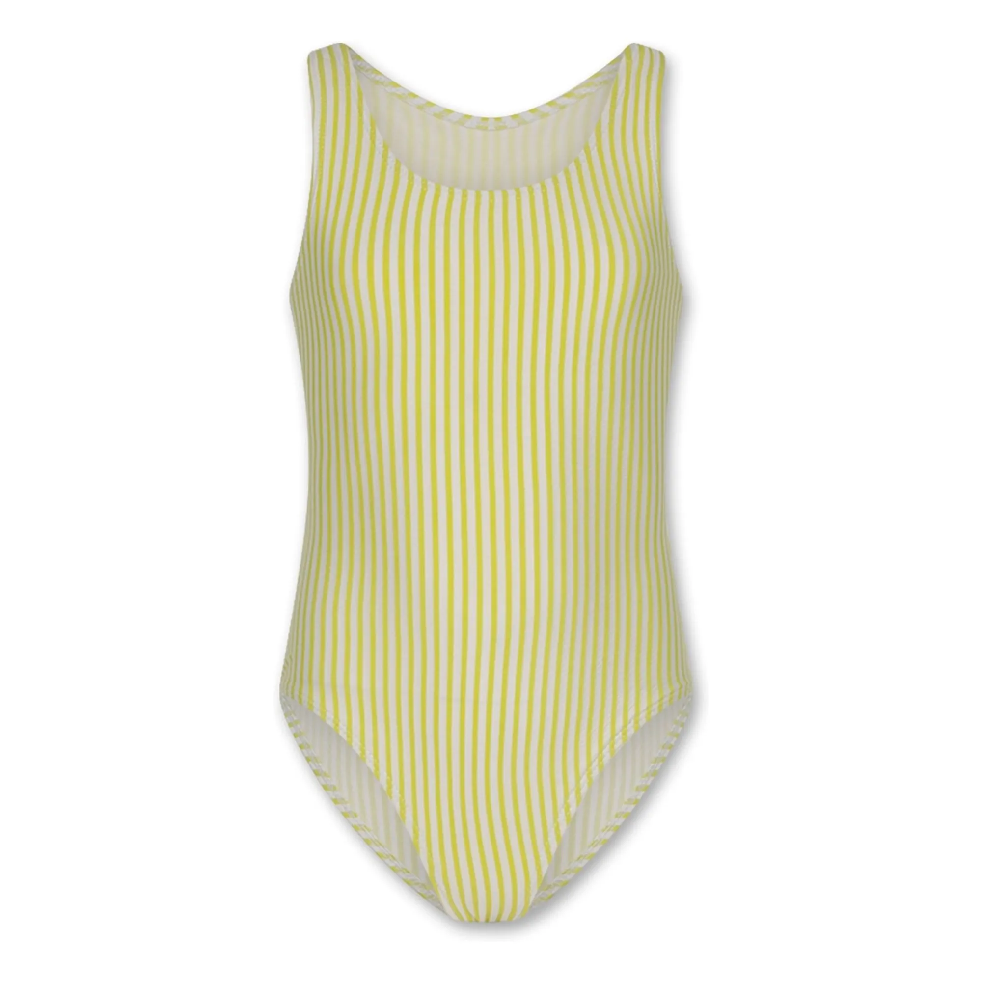 Ao76 Yellow Franzi Striped Swimsuit