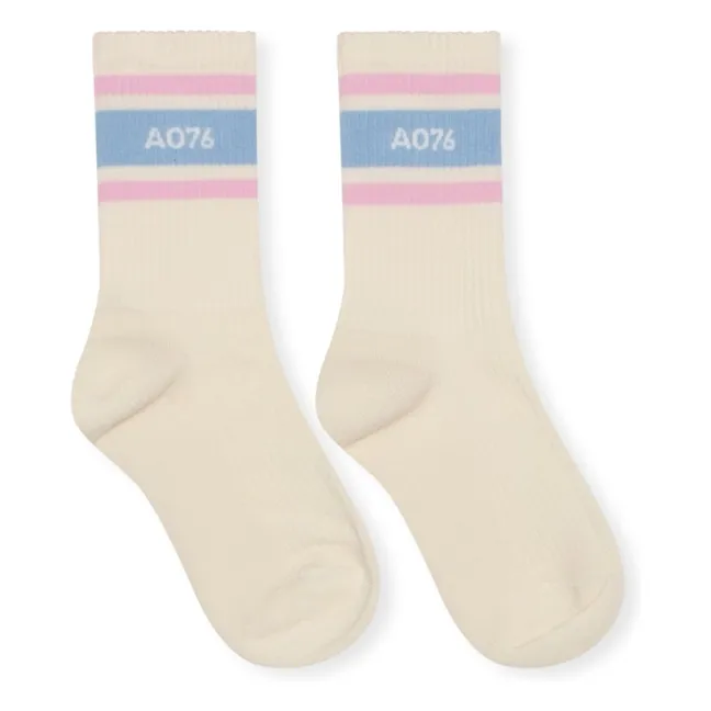 Chausettes Rune Bandes | Ecru