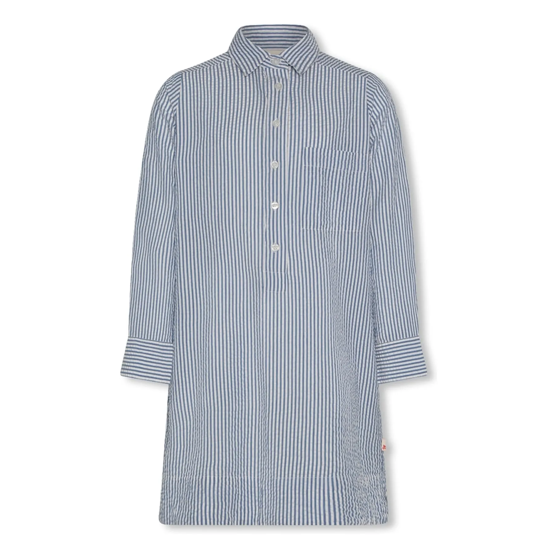 Ao76 Blue Hedy Striped Shirt Dress