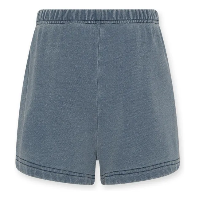 Pantalones cortos Rami de algodón reciclado | Azul Gris