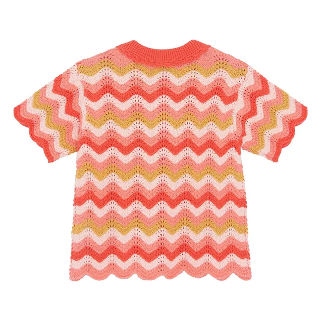 Camisa Ninon con cuello de ganchillo | Coral