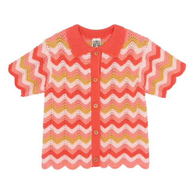 Camicia Ninon con colletto all'uncinetto | Arancione