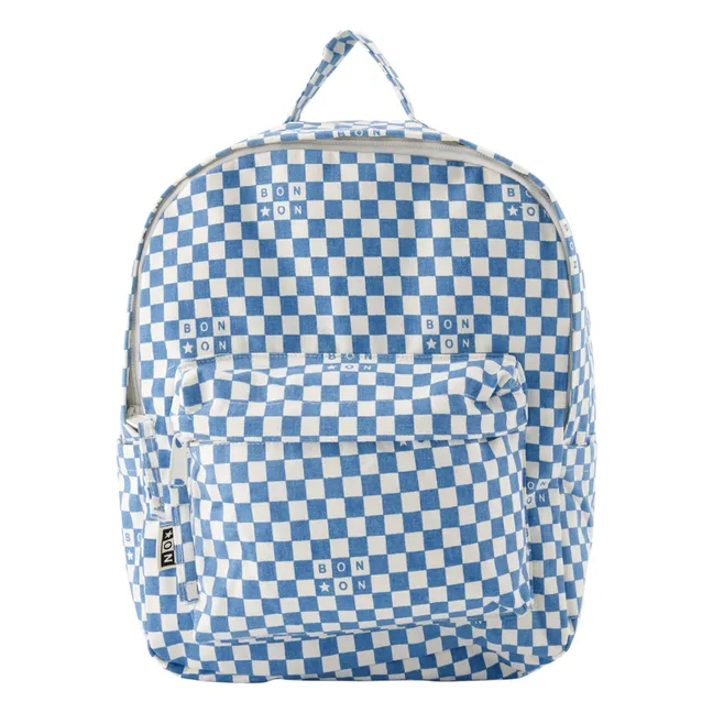 Sac à Dos PM Carreaux | Bleu indigo