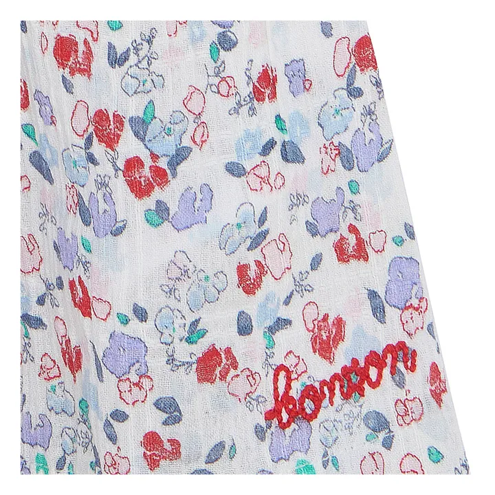 Chemise Col Claudine Lorelei Fleurie | Blanc- Image produit n°3