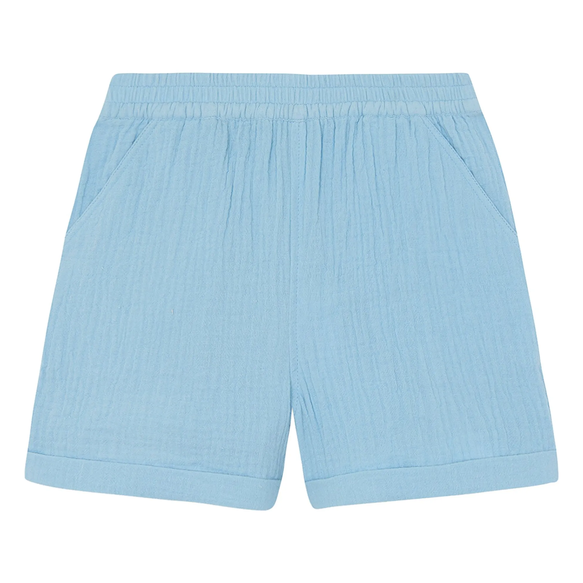 Bonton Light Blue Noé Cotton Gauze Shorts