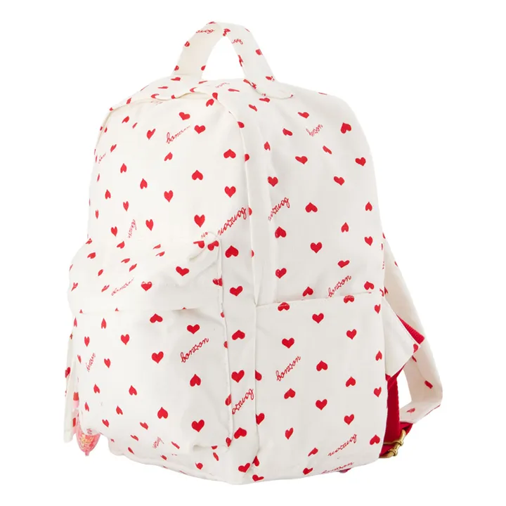 Sac à Dos PM Cœurs | Ecru- Image produit n°0