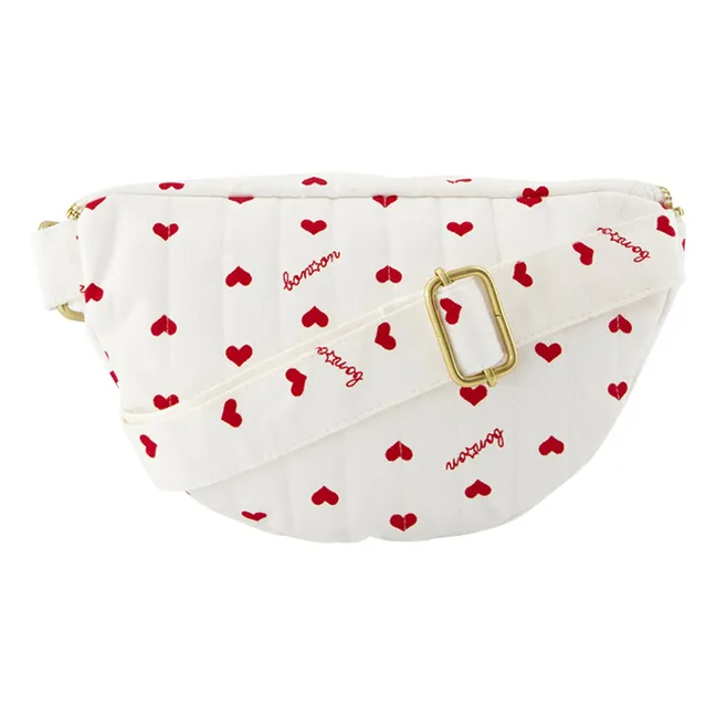 Hearts Banana Bag | Ecru