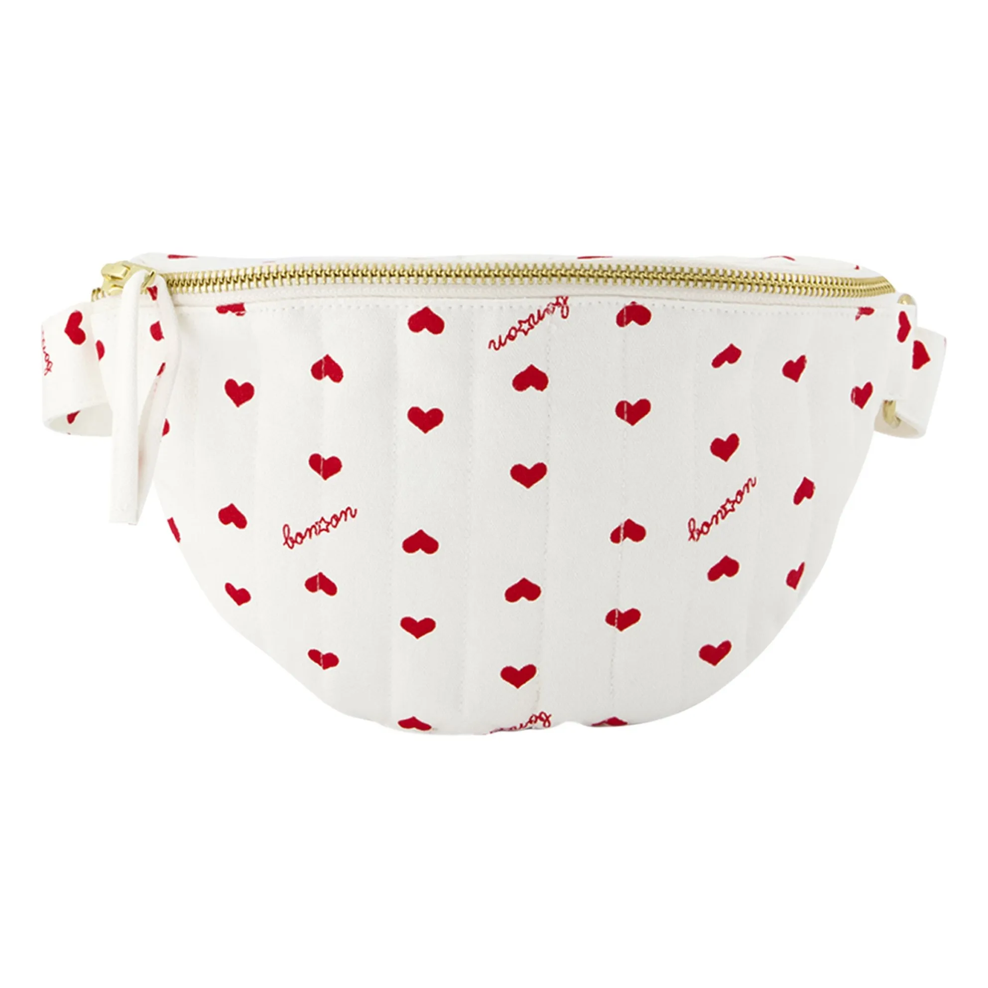 Bonton Ecru Hearts Banana Bag