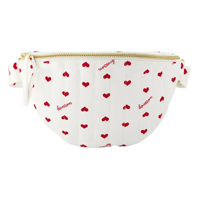 Hearts Banana Bag | Ecru
