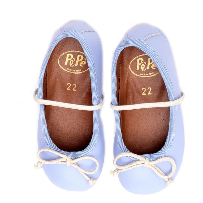 Ballerines Nœud | Bleu horizon