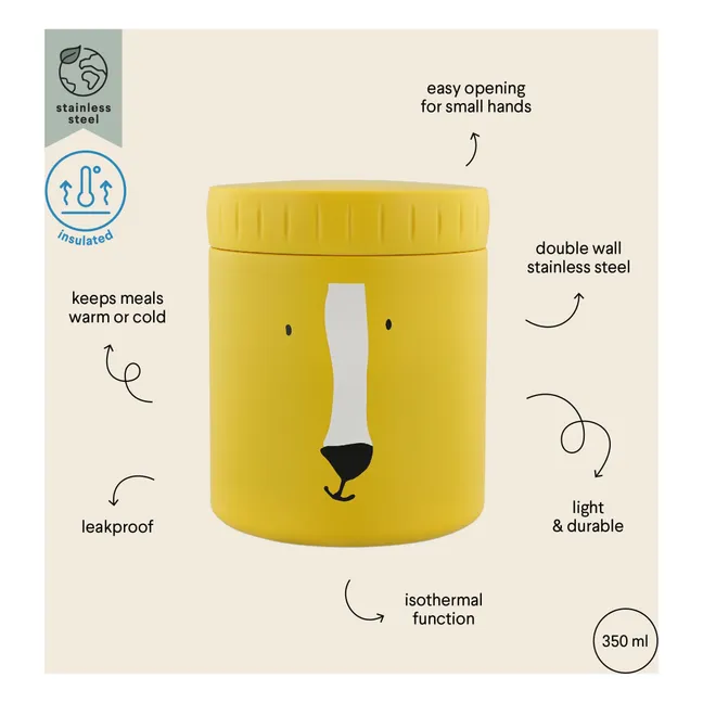 Fiambrera isotérmica 350 ml Mr Lion | Amarillo