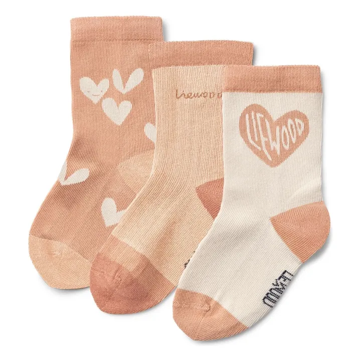 Lote de 3 calcetines Silas Hearts | Rosa- Imagen del producto n°0