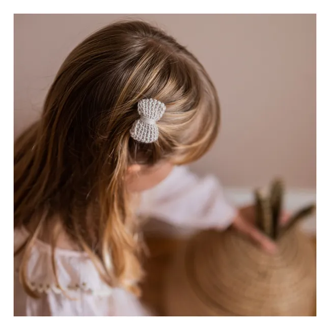 Velvet hair clips - Set of 3 | Brown