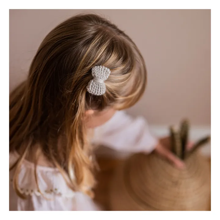 Pinzas de terciopelo para el pelo - Lote de 3 | Marrón- Imagen del producto n°3