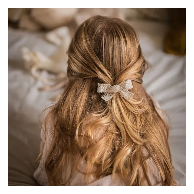 Velvet hair clips - Set of 3 | Brown