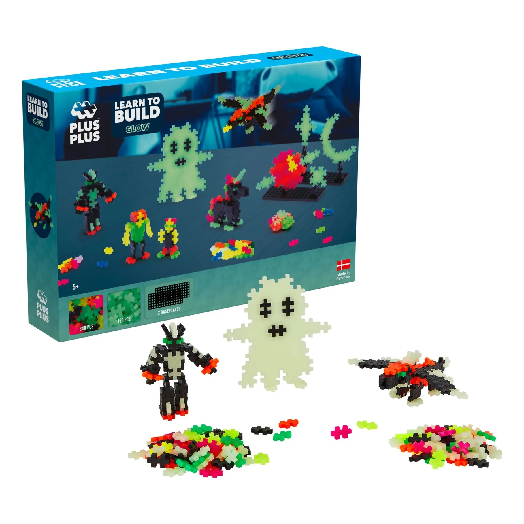 Plus-Plus Multicoloured Phosphorescent Discovery Set - 500 Pieces