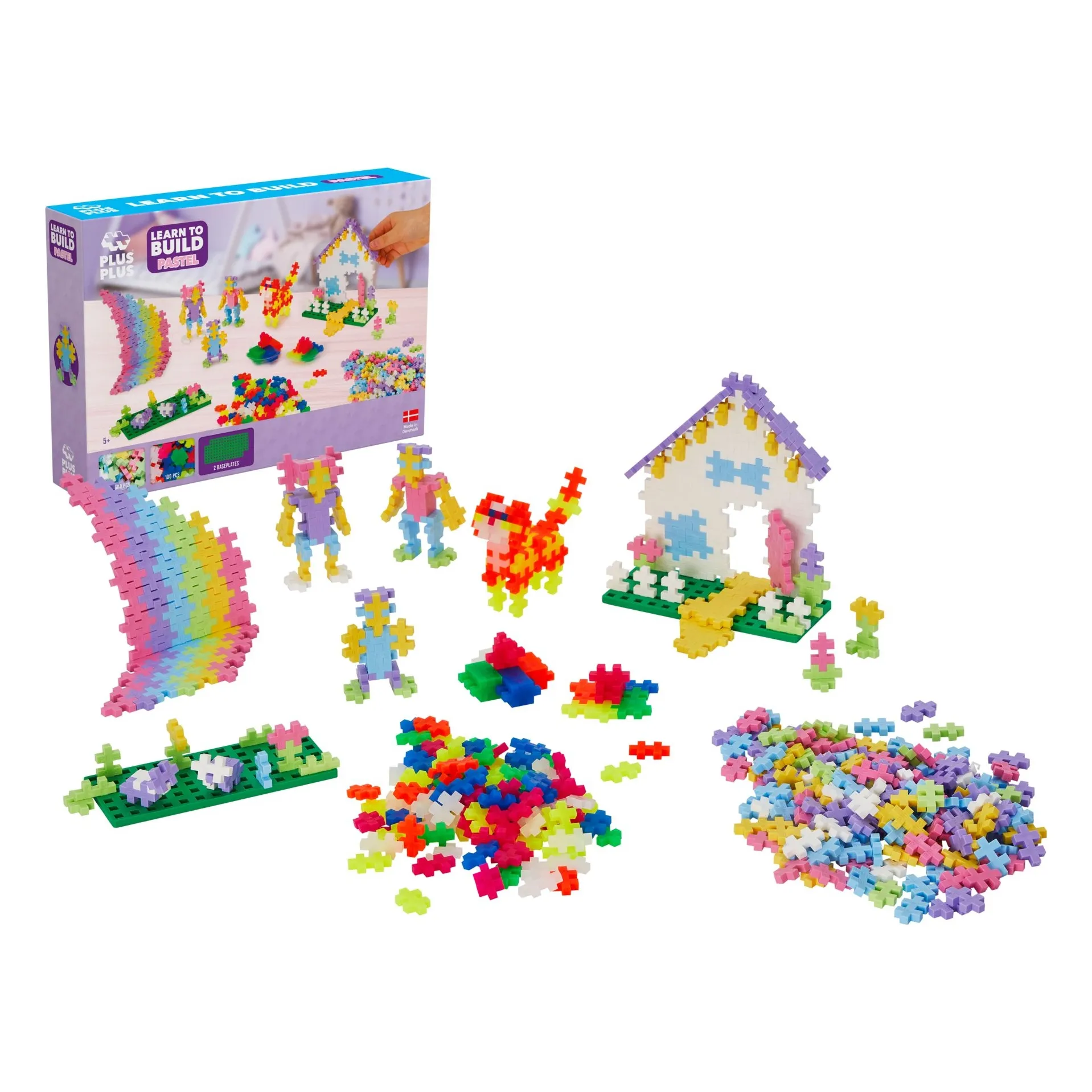 Plus-Plus Multicoloured Pastel And Neon Discovery Set - 600 Pieces