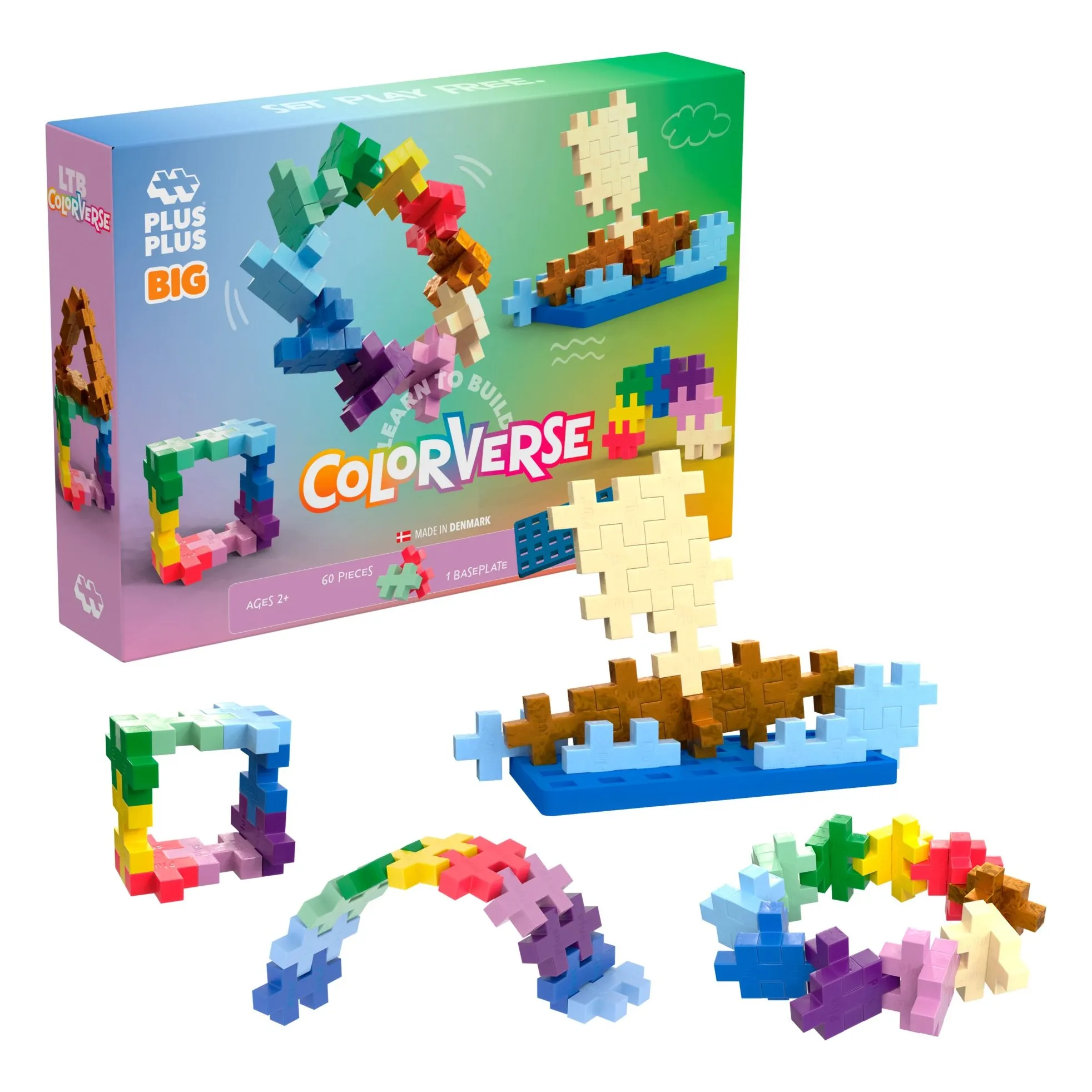 Plus-Plus Multicoloured Colorverse Discovery Set - 60 Pieces