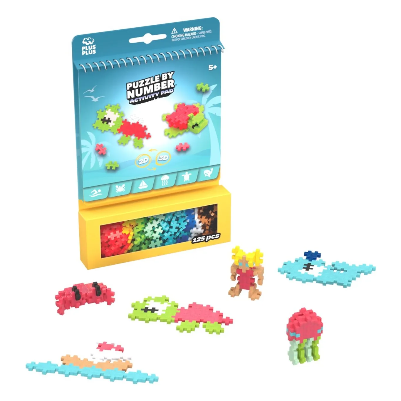 Plus-Plus Multicoloured Ocean Creative Set - 125 Pieces