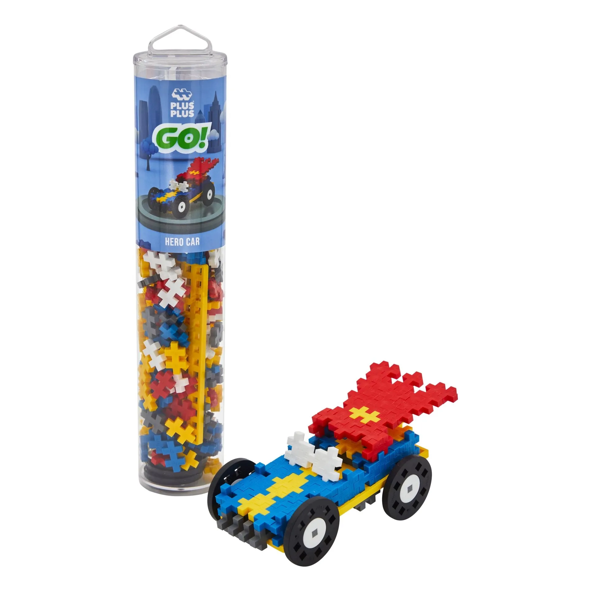 Plus-Plus Multicoloured Tube Superhero Car - 200 Pieces