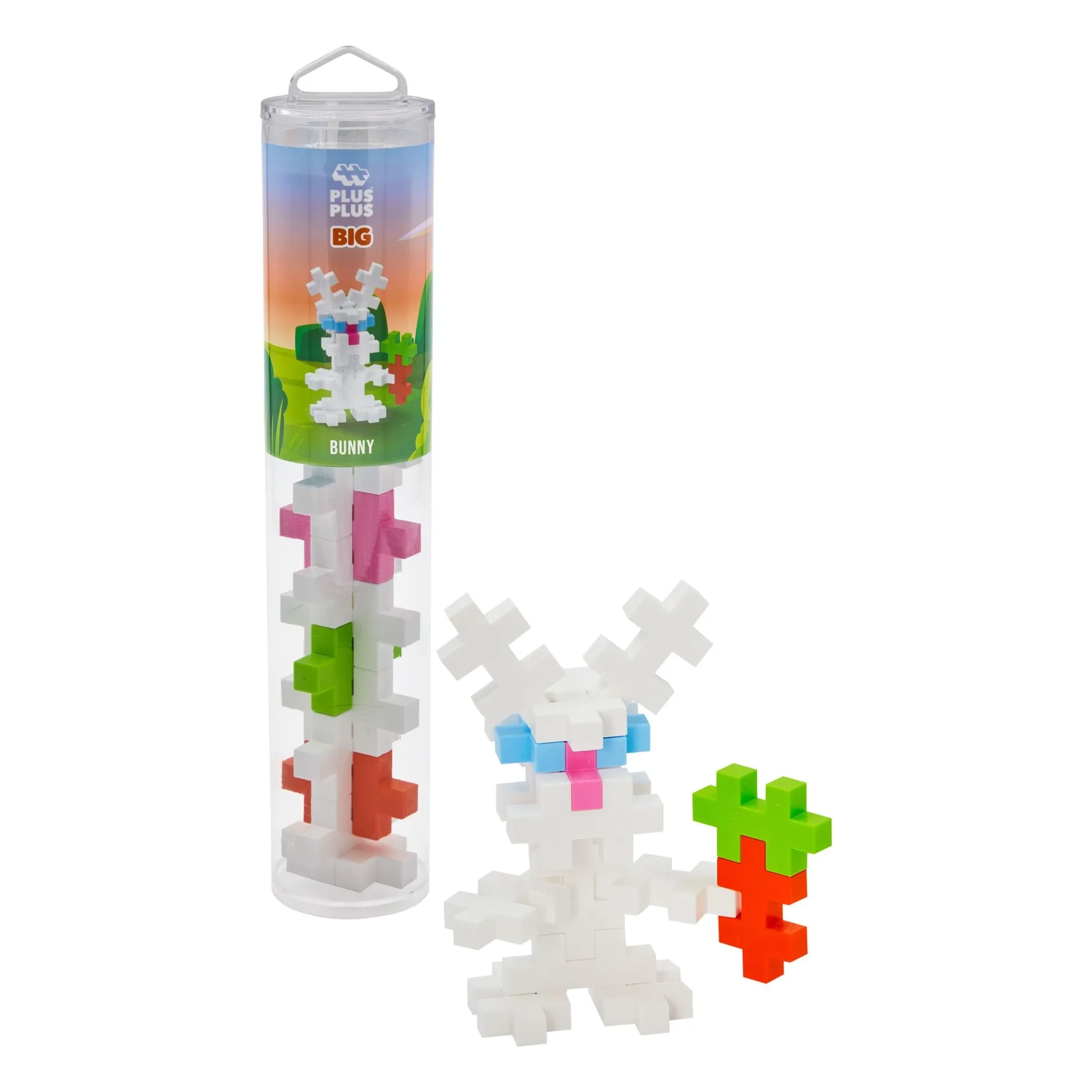 Plus-Plus Multicoloured Rabbit Tube - 15 Pieces