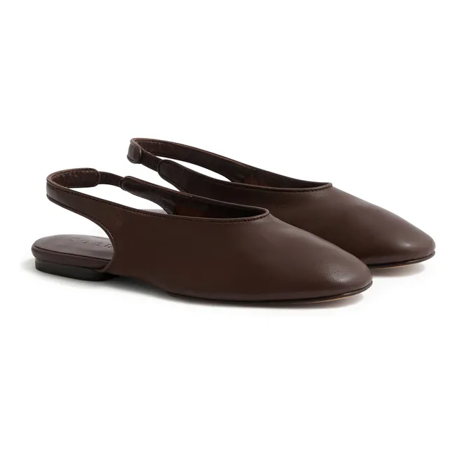 Emmett Leder Ballerinas | Schokoladenbraun