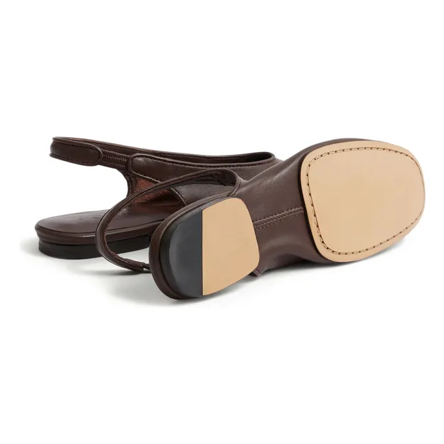 Emmett Leder Ballerinas | Schokoladenbraun