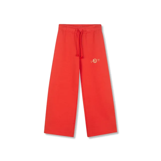 Joggers holgados de algodón orgánico | Rojo