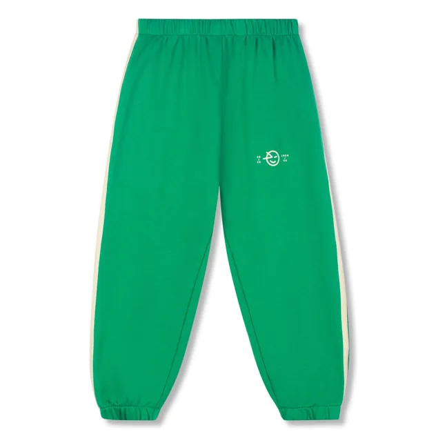 Jogger Contrasté Coton Bio | Vert