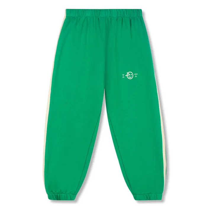 Jogger de algodón orgánico en contraste | Verde- Imagen del producto n°0
