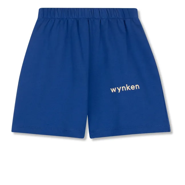 Pantalón corto liso de algodón ecológico | Azul oscuro